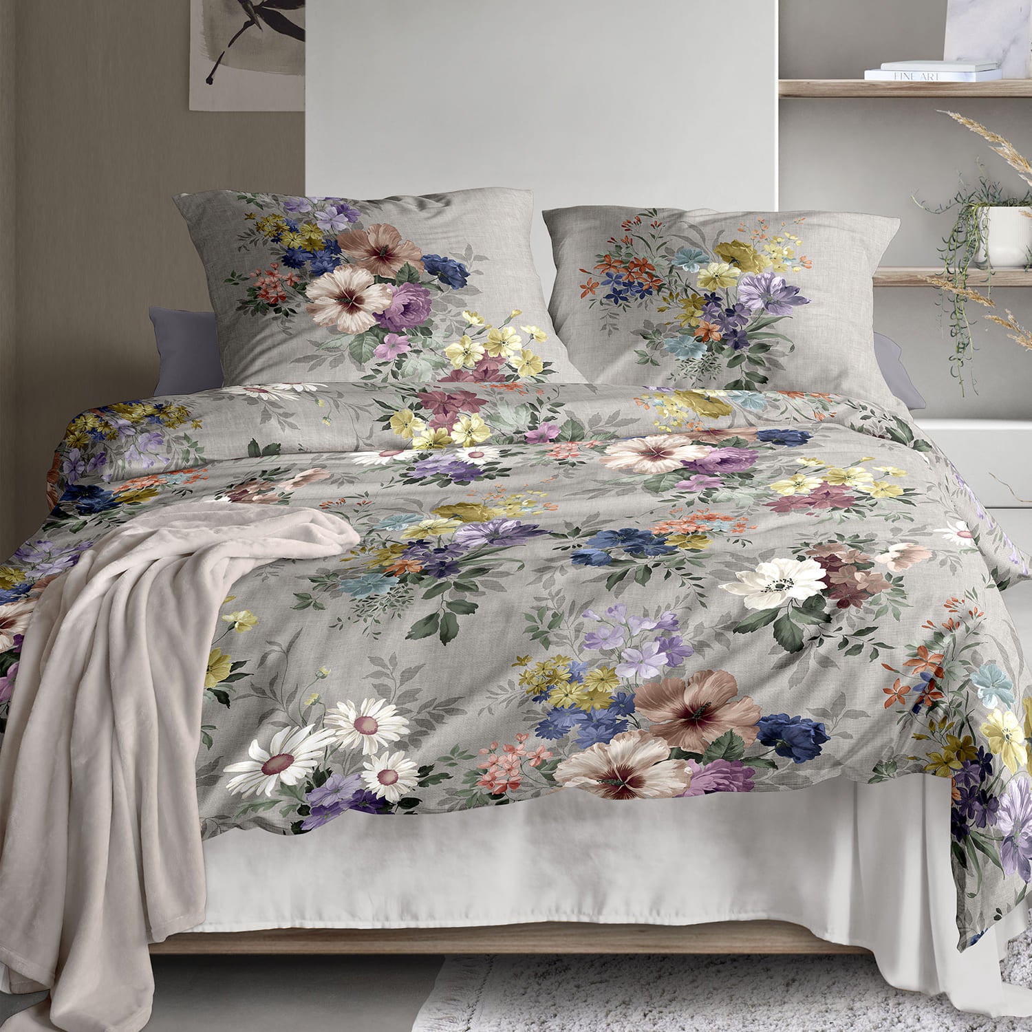 Irisette Flausch-Cotton Zobel Pastell Blumen