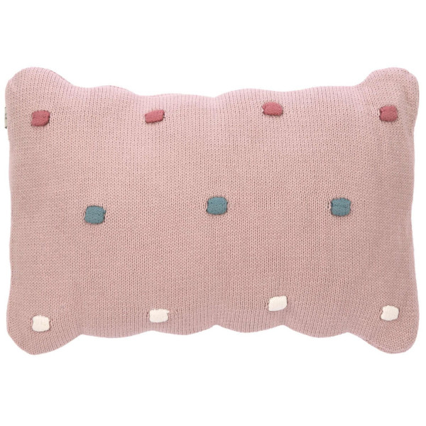 Lässig Knitted Pillow Dots Dusky Pink